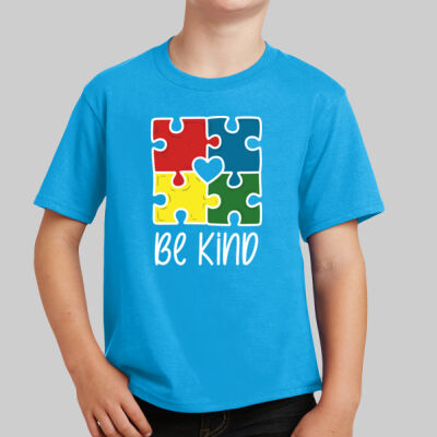Youth - Be Kind Puzzle T-Shirt - Autism Awareness Thumbnail