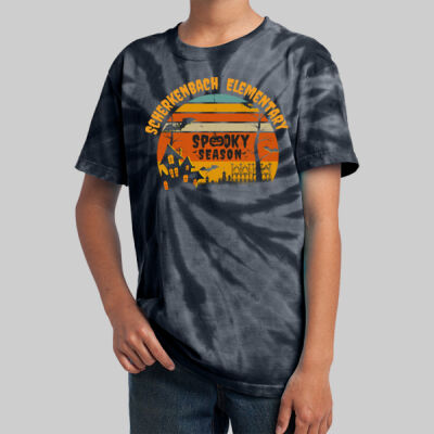 Youth Tie-Dye T-Shirt - Fall - Haunted House  Thumbnail