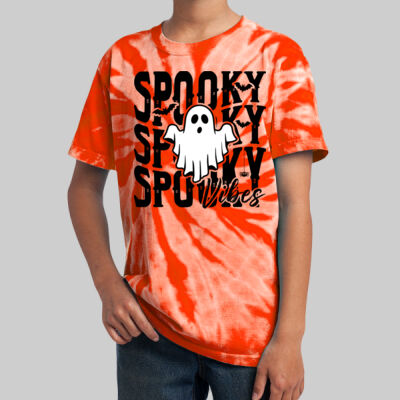Youth Tie-Dye T-Shirt - Fall - Spooky Vibes Thumbnail